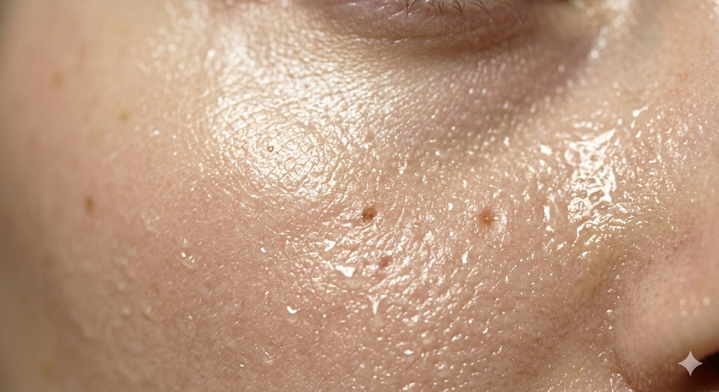 hyaluronic acid holding water in skin showing hydrated smooth surface