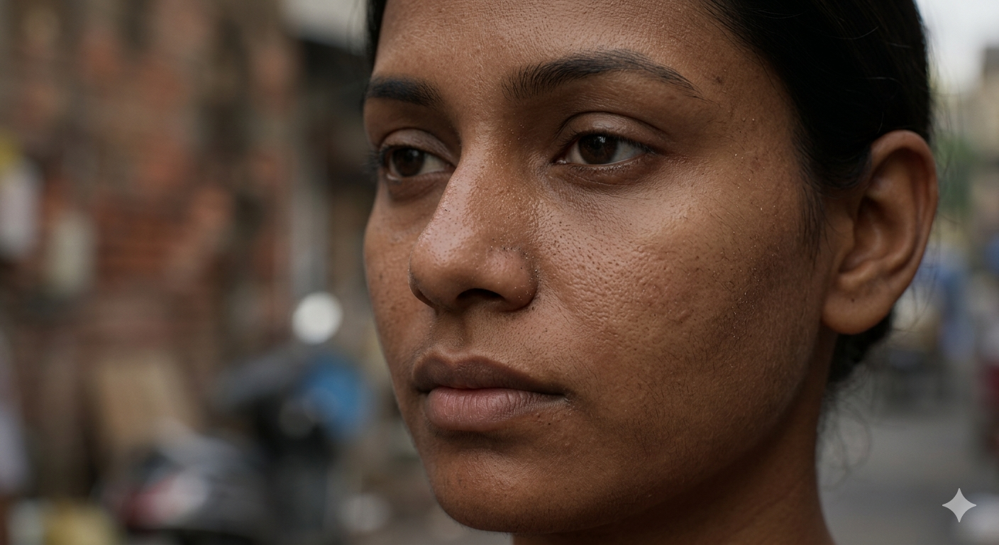 Pollution affecting skin barrier and causing dryness