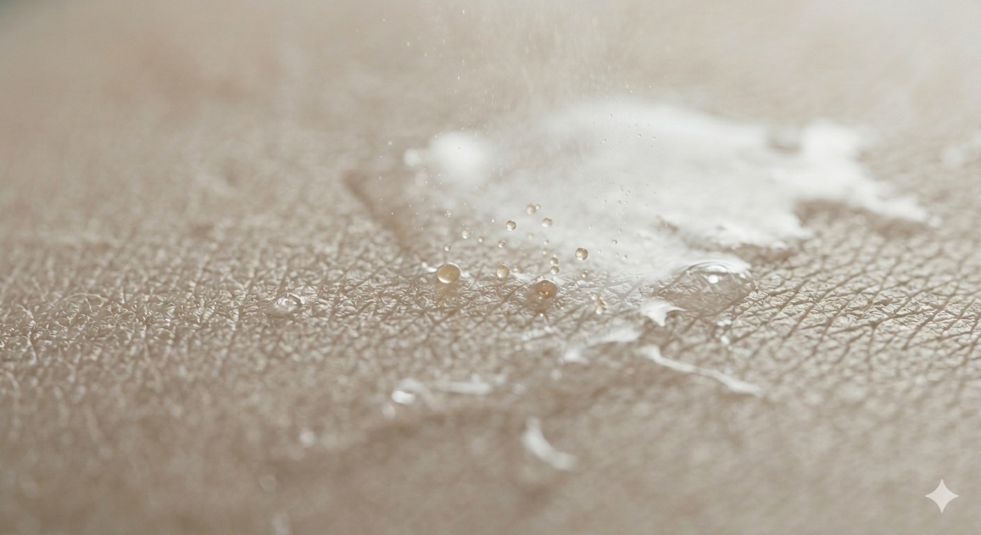 surfactants in cleanser removing oil dirt and impurities from skin surface gently