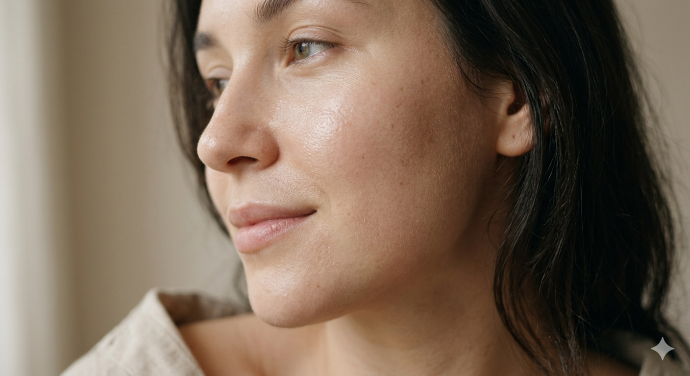 hydrated skin showing how humectants attract and retain moisture in the skin barrier