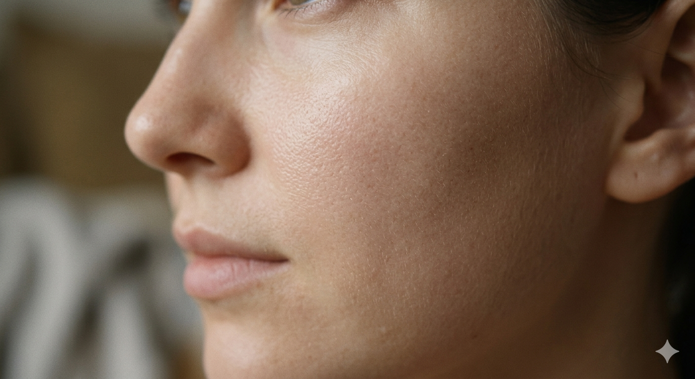 healthy skin showing balanced hydration and barrier support, representing how moisturizers work to retain moisture and reduce water loss